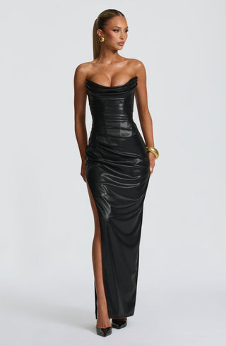 Alba Maxi Dress - Black - Napalia