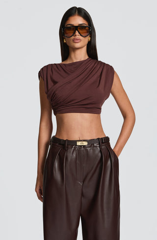 Amara Top - Plum Brown - Napalia