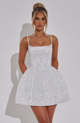 Angelique Mini Dress - Ivory - Napalia