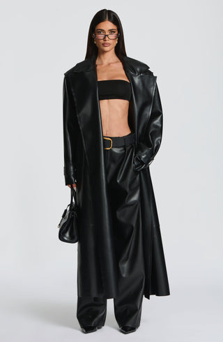 Bridget Trench Coat - Black - Napalia