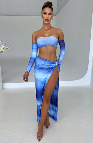 Brynn Top - Blue Haze Print - Napalia