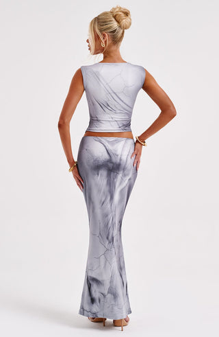 Charmayne Top - Grey Body Print - Napalia