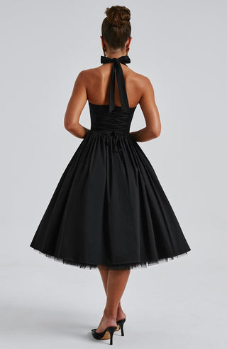 Cressida Midi Dress - Black - Napalia