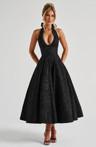 Effie Midi Dress - Black - Napalia