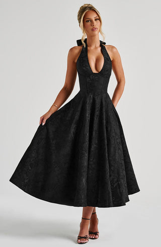 Effie Midi Dress - Black - Napalia