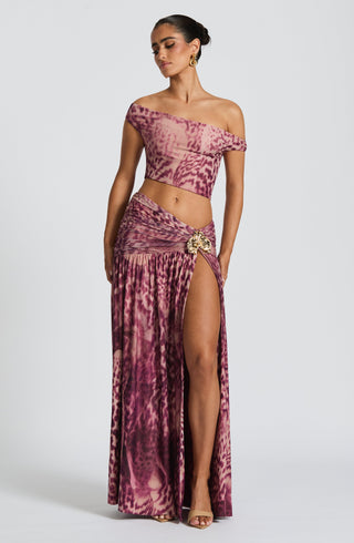 Eva Top - Magenta Orchid Print - Napalia