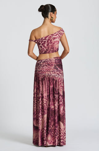 Eva Top - Magenta Orchid Print - Napalia