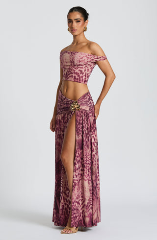 Eva Top - Magenta Orchid Print - Napalia