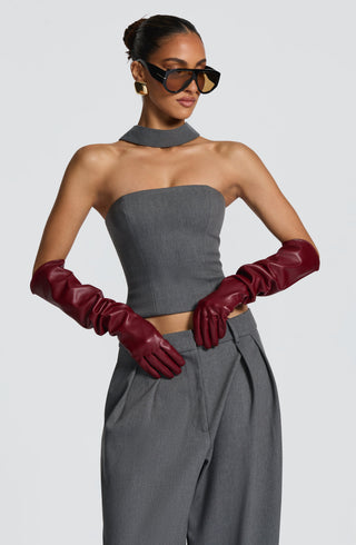 Frankie Gloves - Burgundy - Napalia