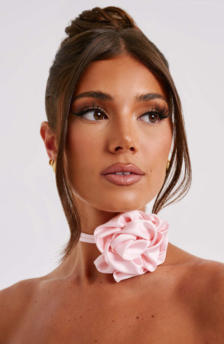 India Floral Neck Tie - Blush - Napalia