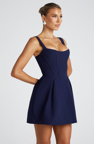 Janiyah Mini Dress - Navy - Napalia