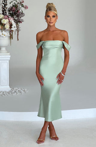 Jennifer Midi Dress - Mint - Napalia