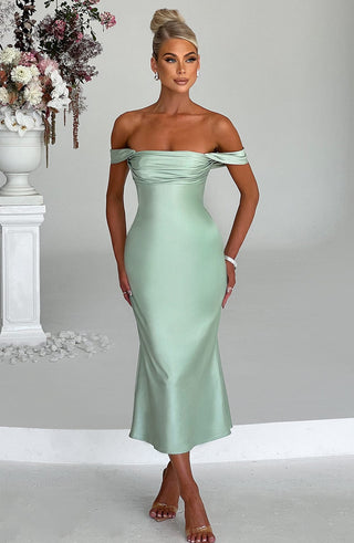 Jennifer Midi Dress - Mint - Napalia