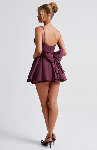 Josie Mini Dress - Cherry Lacquer - Napalia