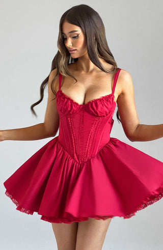 Josie Mini Dress - Red - Napalia