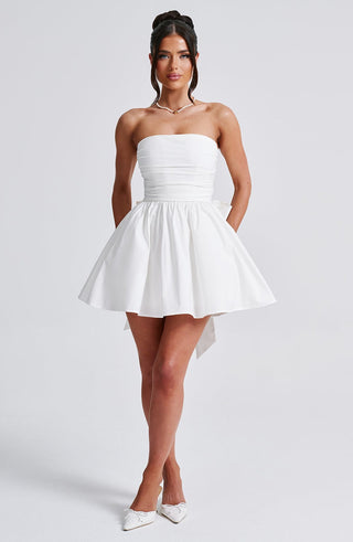 Katrina Mini Dress - Ivory - Napalia