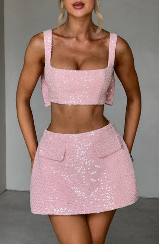 Kiri Mini Skirt - Blush - Napalia