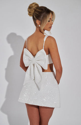 Kiri Mini Skirt - Ivory - Napalia