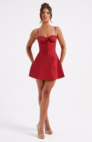 Lacey Mini Dress - Red - Napalia
