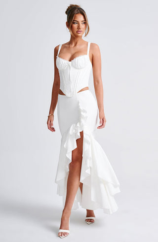 Lavinia Maxi Skirt - Ivory - Napalia