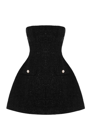Lottie Mini Dress - Black - Napalia
