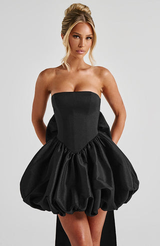 Lotus Mini Dress - Black - Napalia