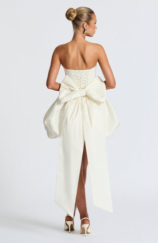Lotus Mini Dress - Ivory - Napalia