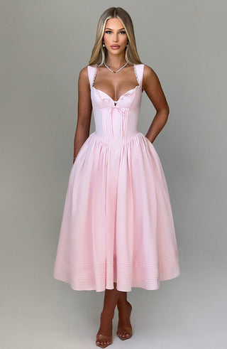 Marlena Midi Dress - Blush - Napalia
