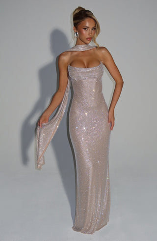 Mirabella Maxi Dress - Nude - Napalia