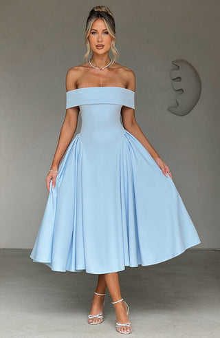 Miranda Midi Dress - Blue - Napalia