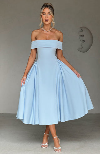 Miranda Midi Dress - Blue - Napalia