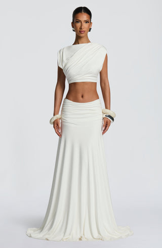 Paige Maxi Skirt - Ivory - Napalia