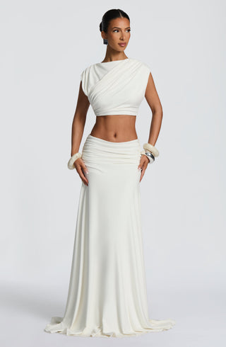 Paige Maxi Skirt - Ivory - Napalia