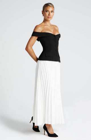 Penny Midi Skirt - Ivory - Napalia