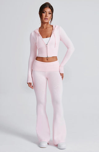 Portia Knit Hoodie - Pink - Napalia