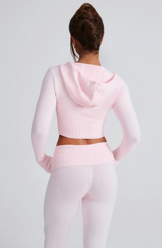 Portia Knit Hoodie - Pink - Napalia