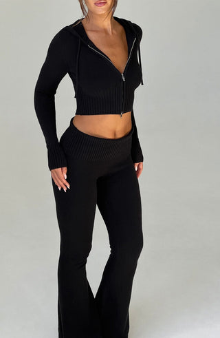 Portia Knit Pants - Black - Napalia