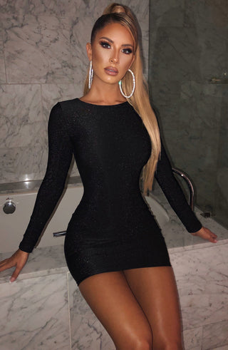 Rilee Mini Dress - Black Sparkle - Napalia