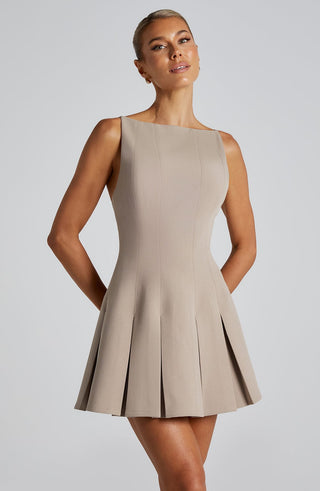 Rory Mini Dress - Taupe - Napalia
