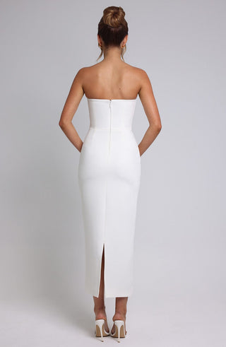 Roxanne Midaxi Dress - Ivory - Napalia