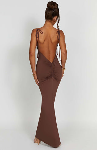 Sanya Maxi Dress - Chocolate - Napalia