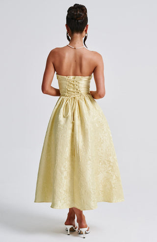Saoirse Midi Dress - Lemon - Napalia