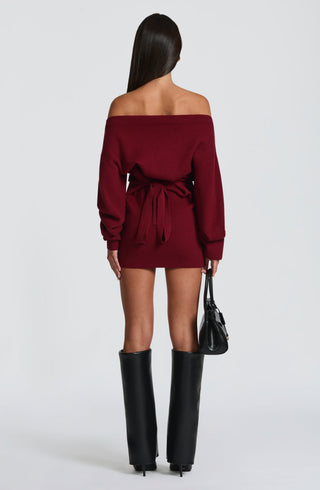 Sawyer Mini Dress - Burgundy - Napalia