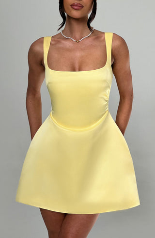 Sofie Mini Dress - Lemon - Napalia
