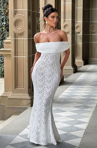 Stephanie Maxi Dress - Ivory - Napalia