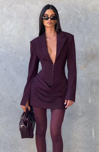 Susie Mini Dress - Plum - Napalia