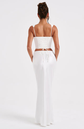 Sydney Maxi Skirt - Ivory - Napalia