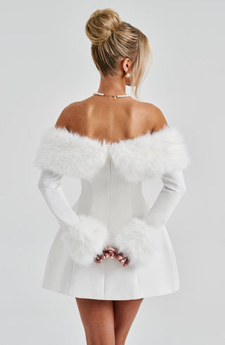 Villanelle Mini Dress - Ivory - Napalia