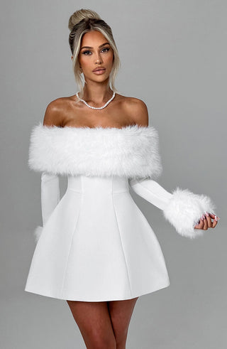 Villanelle Mini Dress - Ivory - Napalia