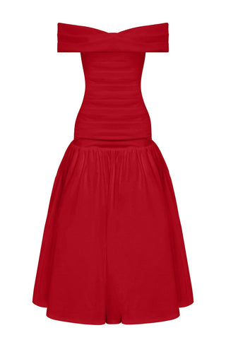 Wilhelmina Midaxi Dress - Red - Napalia